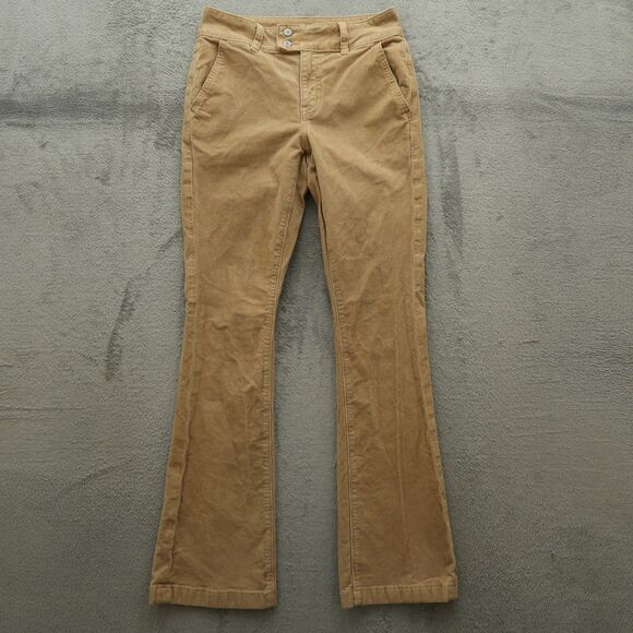 American Eagle Jeans Women's Size 2R Tan High-Rise Corduroy Kick Boot 31" Inseam - Picture 2 of 16